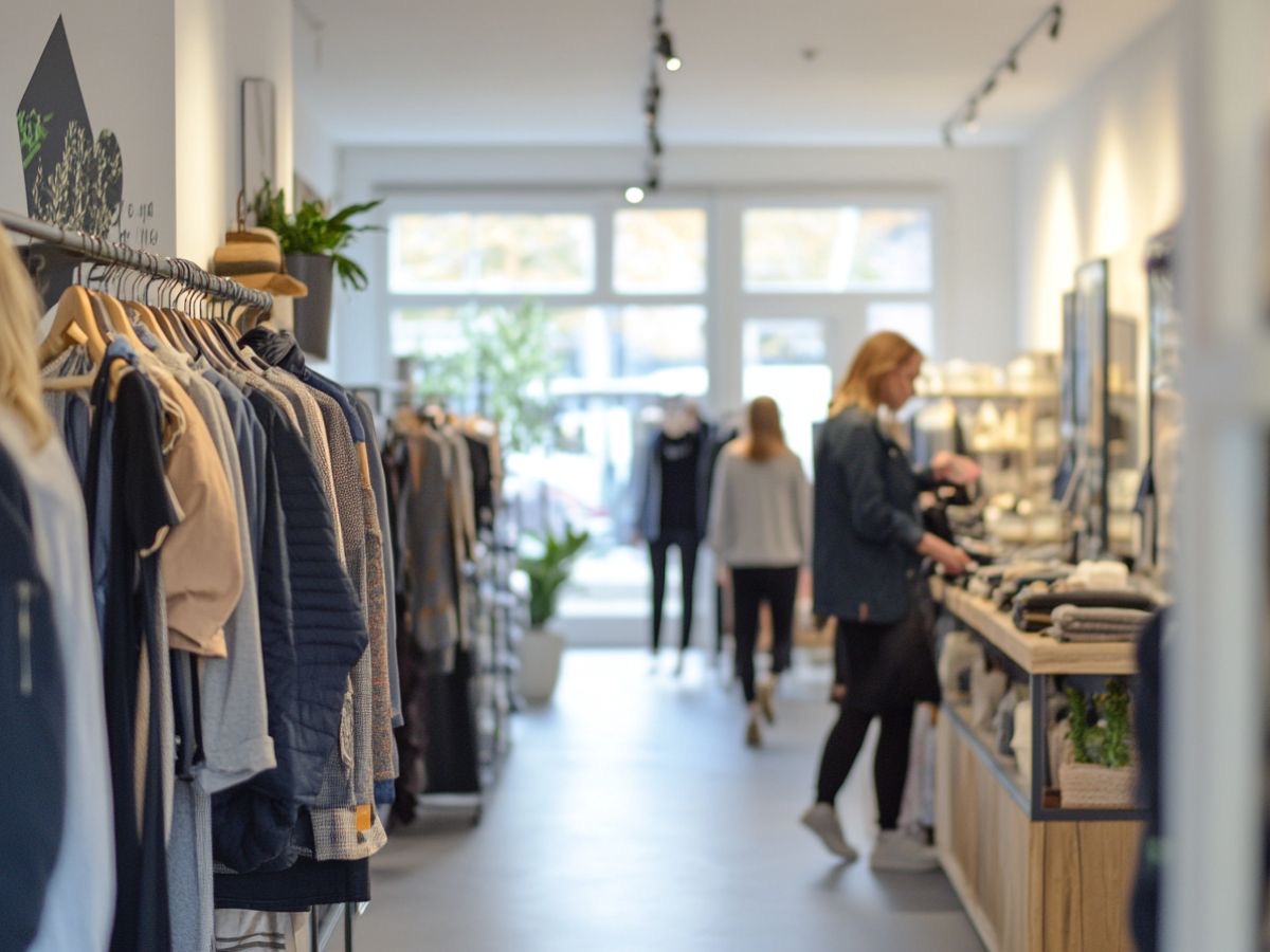 Shoppers browsing a growing clothing boutique